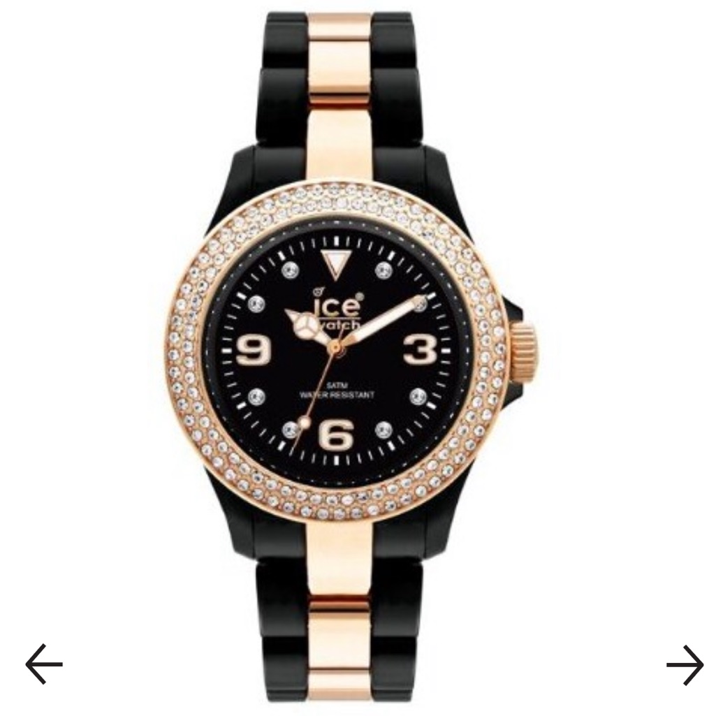 Ice Rose Gold And Black Watch